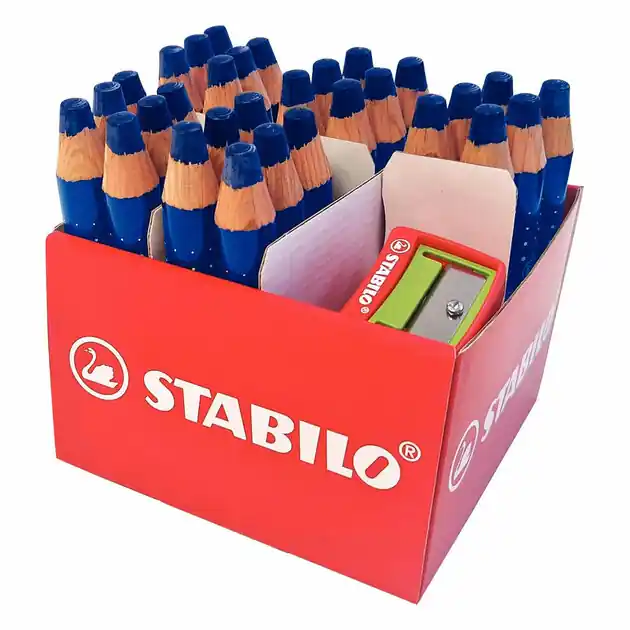 Laatste Kans STABILO MARKdry Schoolverpakking Whiteboardpotloden Blauw - 30st. met 2 puntenslijpers