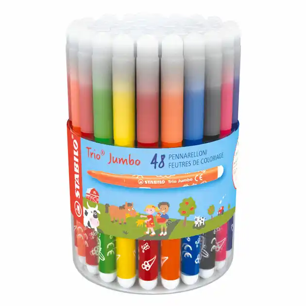 STABILO Trio Jumbo Schoolverpakking Vilstiften - 48dlg. Fabrieksprijs