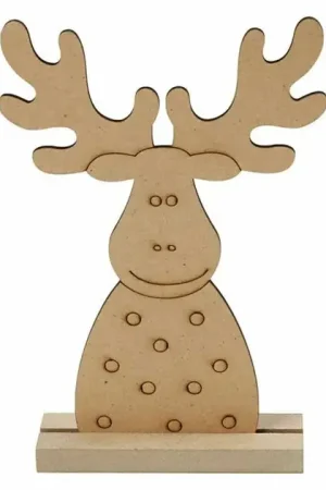 Houten Kerstfiguur Rendier Gereduceerde Prijs
