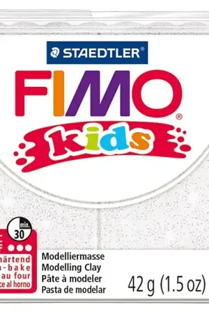 Veilige Betaling FIMO Kids Boetseerklei Wit Glitter, 42gr