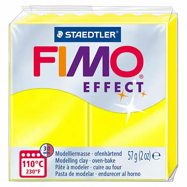 Laatste Kans FIMO Effect Boetseerklei Neon Geel, 57gr