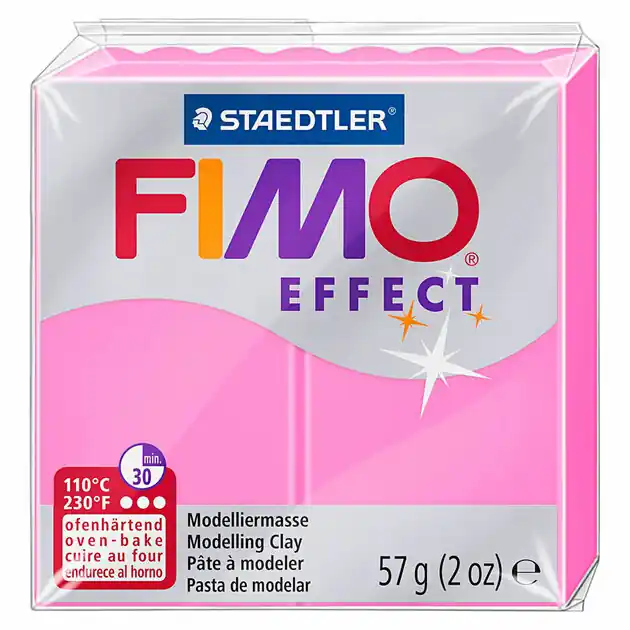 Seizoensaanbieding FIMO Effect Boetseerklei Neon Roze, 57gr