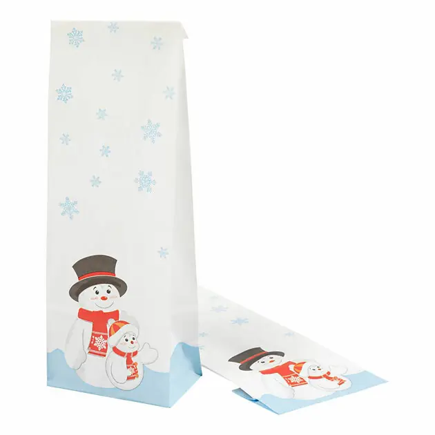 Papieren Zak met Kerst Motief, 100st. Tijdelijk Beschikbaar
