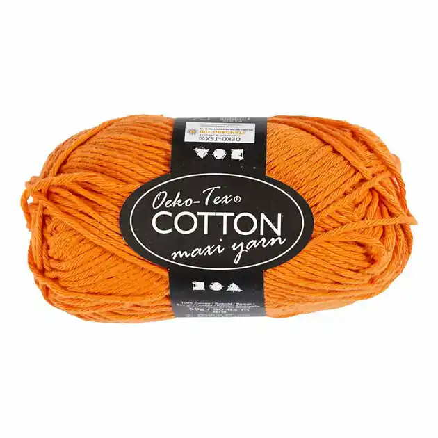 Katoengaren Afm 8/8 L: 80-85 M Oranje - 50gr. Hoge Kwaliteit