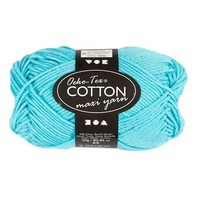 Katoengaren Afm 8/8 L: 80-85 M Turquoise - 50gr. Gratis Retour