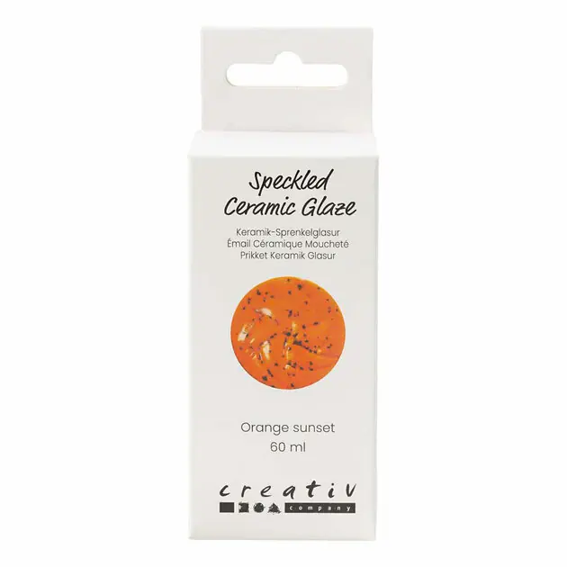 Beperkte Voorraad Gespikkeld Keramiek Glazuur 999-1060 C Dekkend Orange Sun - 60ml