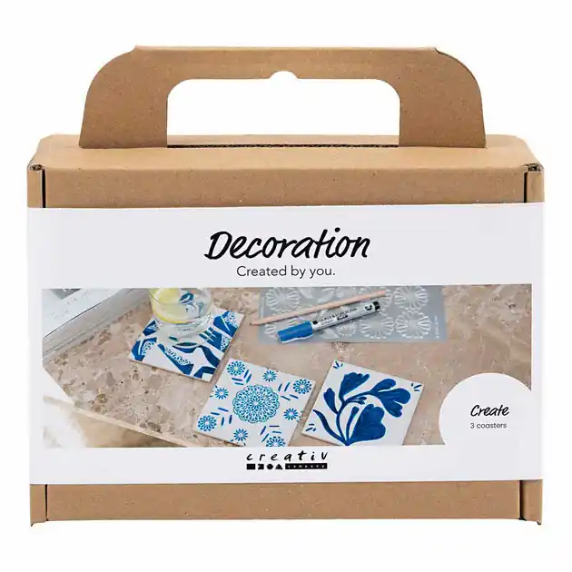 Mini Hobbyset Decoratie Porseleinen Onderzetters Blauw Snelle Levering