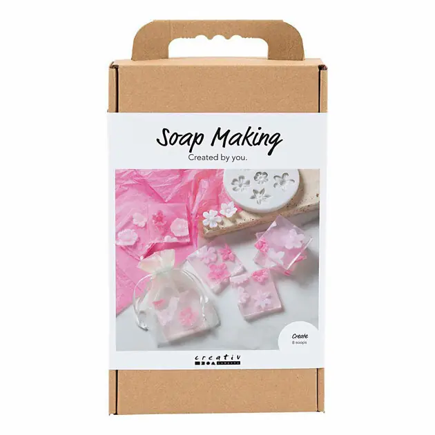 Hobbyset Zeep Maken Bloemen Roze Op = Op