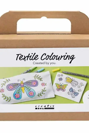 Uitverkoop Mini Hobbyset Textiel Decoreren Vlinders Pastelkleuren