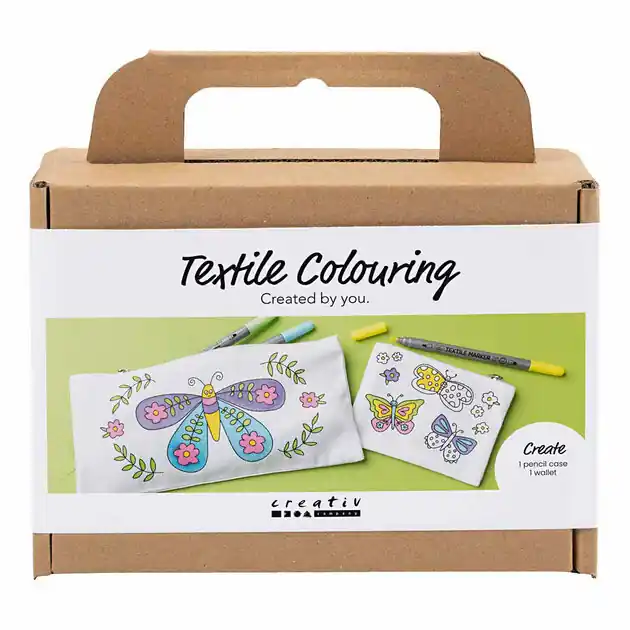 Uitverkoop Mini Hobbyset Textiel Decoreren Vlinders Pastelkleuren