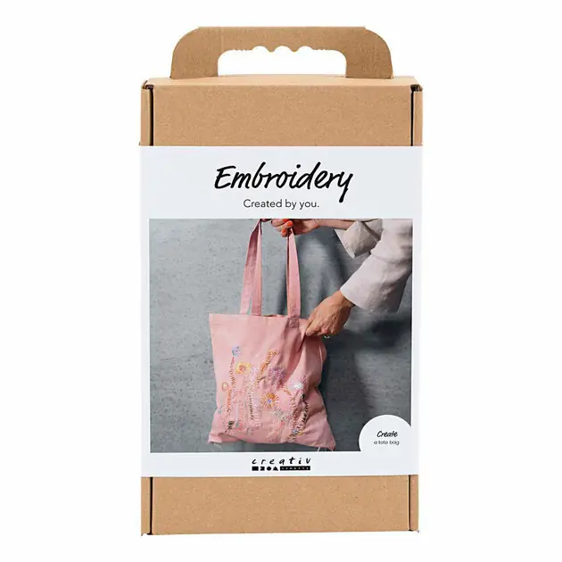 Dagaanbieding Hobbyset Borduurwerk Draagtas Lichtroze