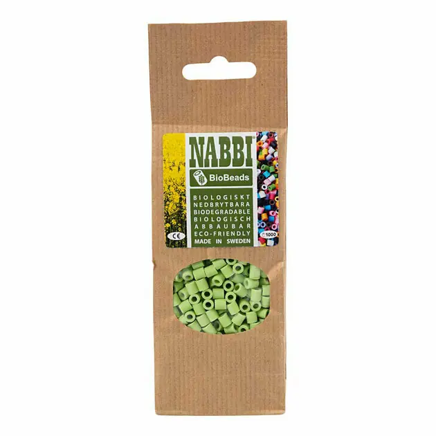 NABBI BioBeads 5x5mm Pastel Groen - 1000st. Weekendaanbieding