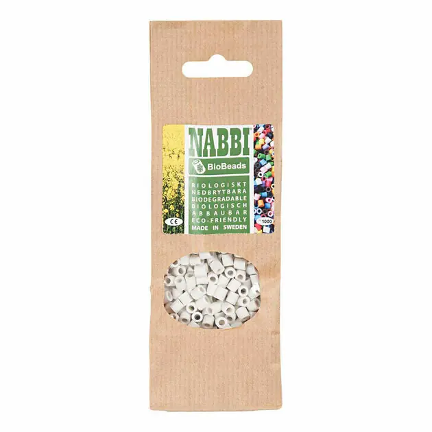 Beperkt Aanbod NABBI BioBeads 5x5mm Wit - 1000st.