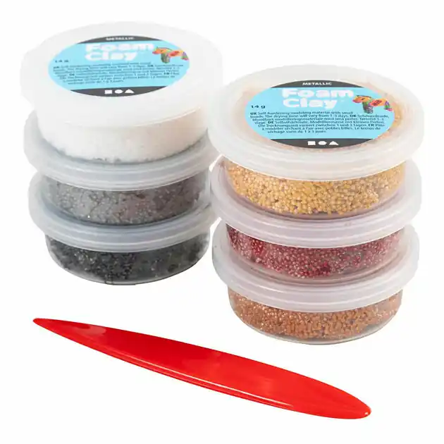 Bestel Nu Foam Clay Metallic - 6x14gr.
