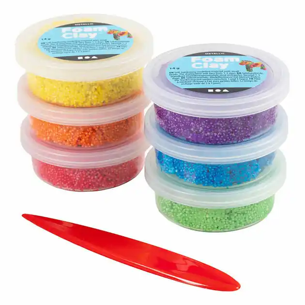 Foam Clay Metallic Kleuren - 6x14gr. Voordeelprijs