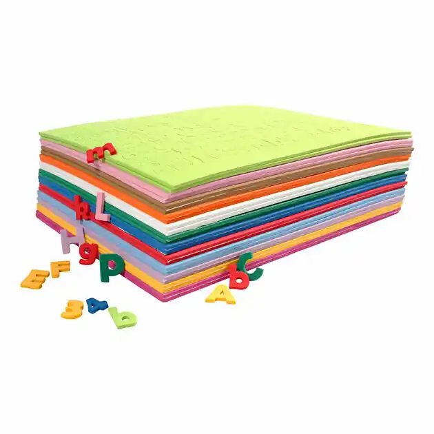 Gereduceerde Prijs EVA Foam Cijfers & Letters Gekleurd - 24 Vellen