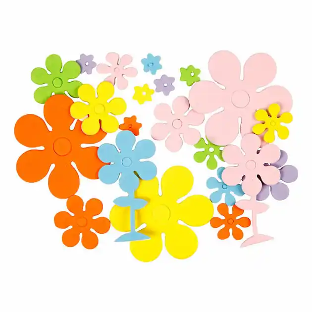 Beperkte Voorraad Foam Figuren Bloemen 2mm Dik - 670st.