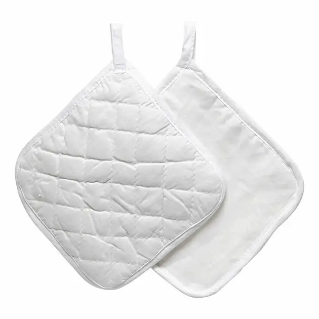 Pannenlappen Wit 20x20cm - 4st. Lage Kosten