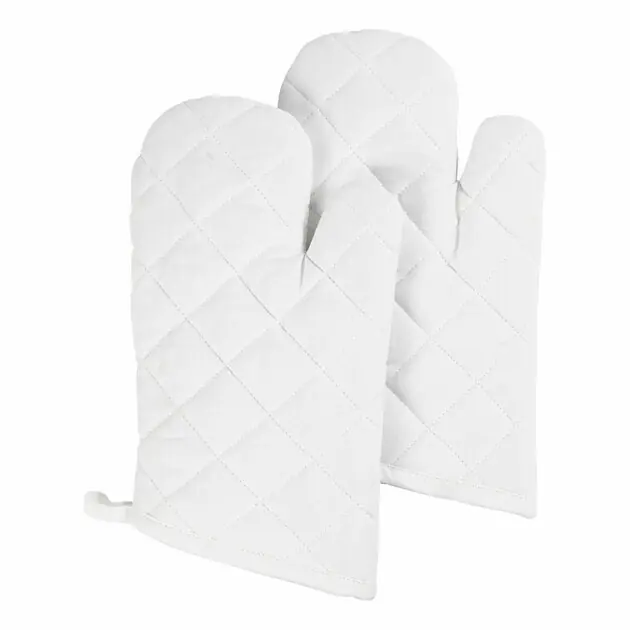Snelle Levering Ovenhandschoen Wit 18x28xm - 2st.