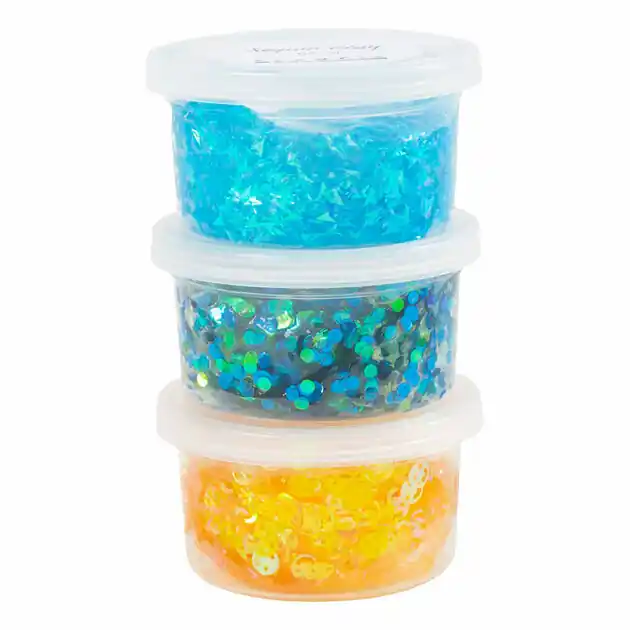 Meest Verkocht Sequin Clay Blauw/Groen - 6x60gr.