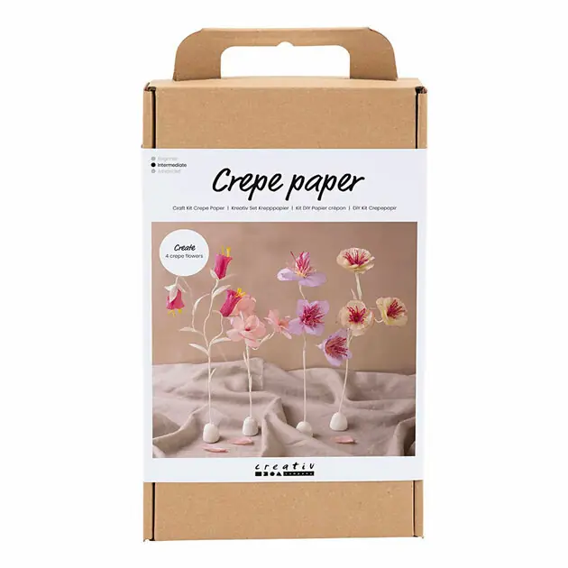 Hobbyset Crepepapier Bloem Pastelkleuren Laatste Versie