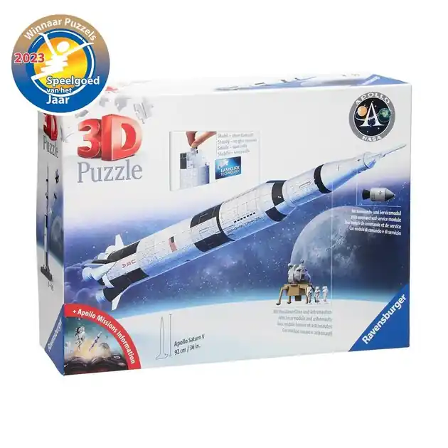 Ravensburger 3D Puzzel Apollo Saturn V, 440st. Voordeelprijs