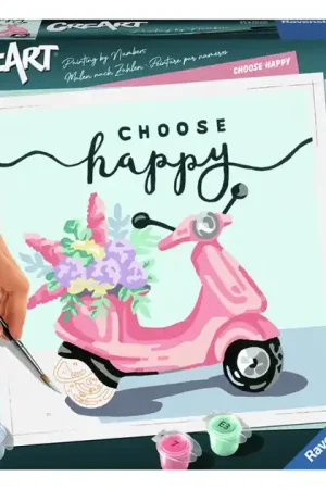 Snelle Levering Ravensburger CreArt Schilderen op Nummer - Choose Happy