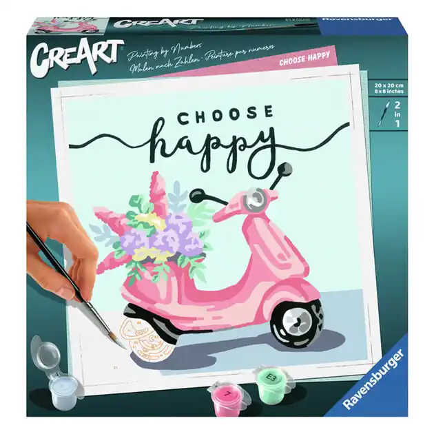 Snelle Levering Ravensburger CreArt Schilderen op Nummer - Choose Happy