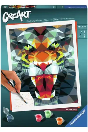 Bestseller Ravensburger CreArt Schilderen op Nummer - Polygon Tijger