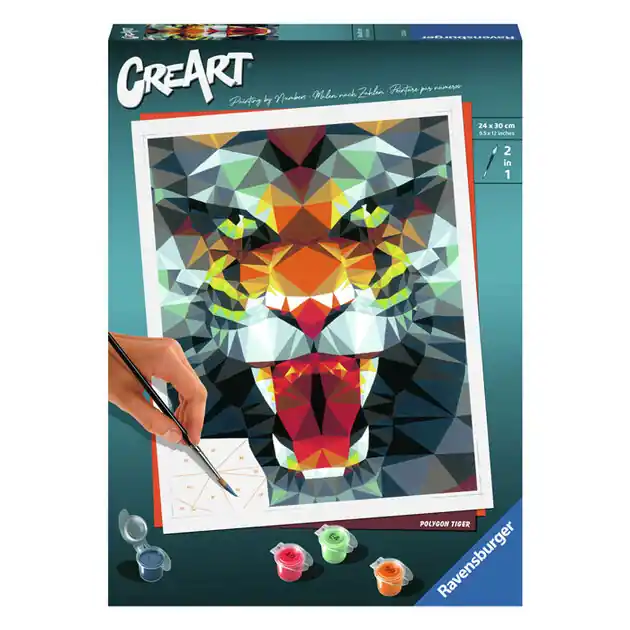 Bestseller Ravensburger CreArt Schilderen op Nummer - Polygon Tijger