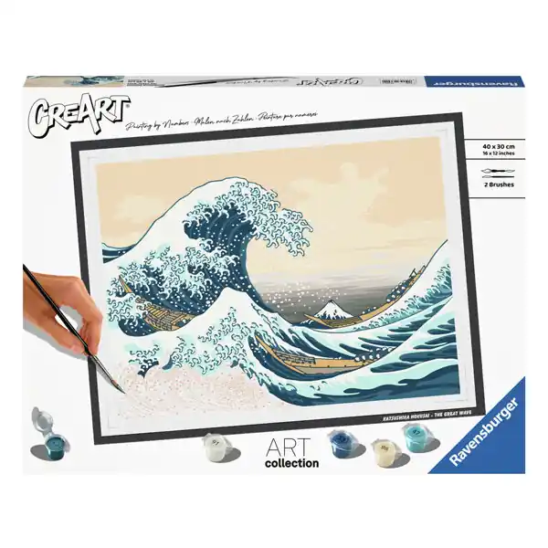 Veilige Betaling Ravensburger CreArt Schilderen op Nummer - Hoksusai: The Great Wave