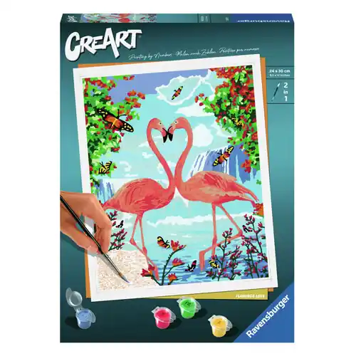 Ravensburger CreArt Schilderen op Nummer - Flamingo Love Veilige Betaling