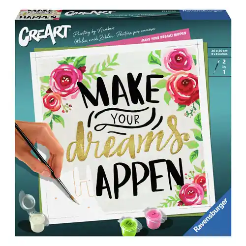 Superprijs Ravensburger CreArt Schilderen op Nummer - Make Your Dreams Happen