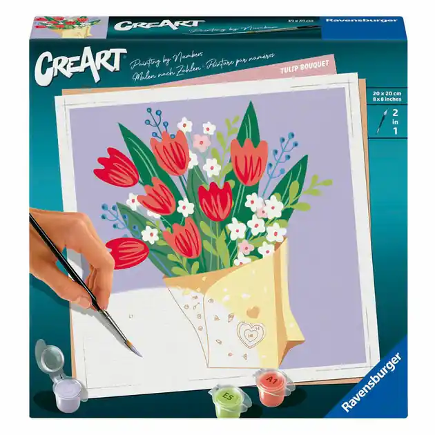 Ravensburger CreArt Schilderen op Nummer - Tulpen Boeket Nieuw