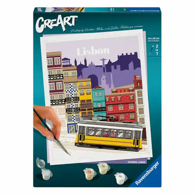 Ravensburger CreArt Schilderen op Nummer - Lissabon Direct Verzonden