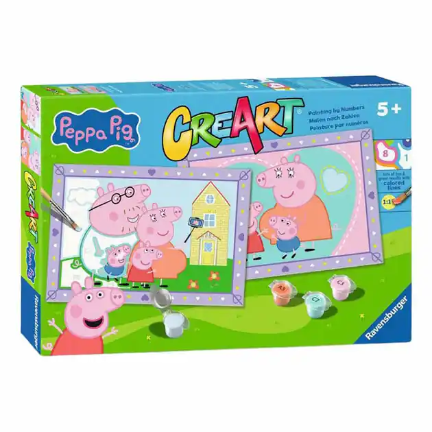 Ravensburger CreArt Schilderen op Nummer - Peppa's Familie Aanbieding