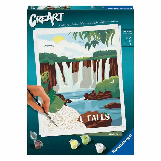 Ravensburger CreArt Schilderen op Nummer - Iguazu Watervallen Nieuw