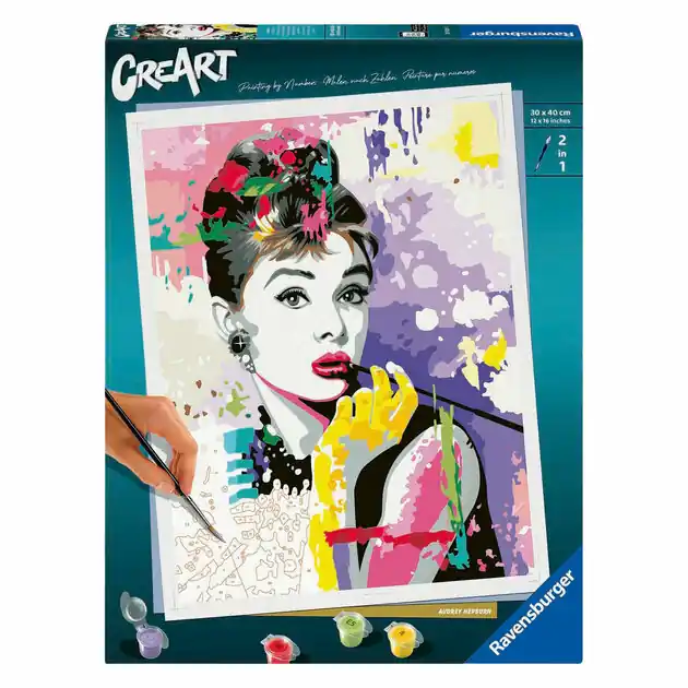 Ravensburger CreArt Schilderen op Nummer - Audrey Hepburn Flitsaanbieding