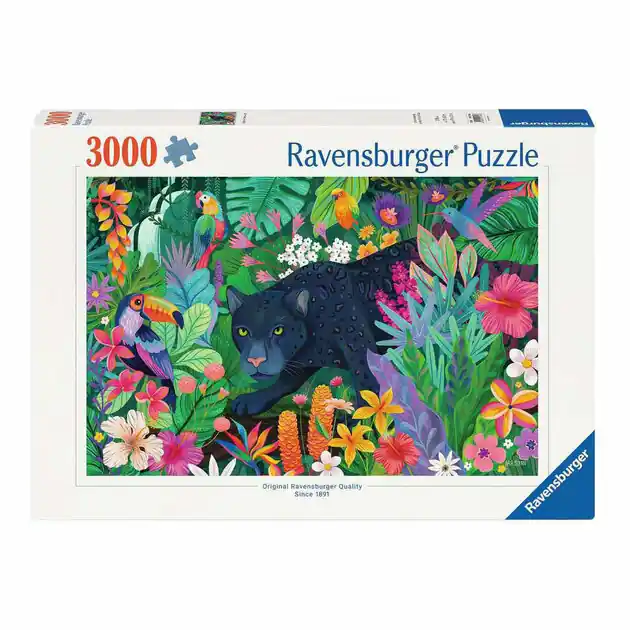 Ravensburger Legpuzzel Panther in Flowery Jungle - 3000st. Gecertificeerd