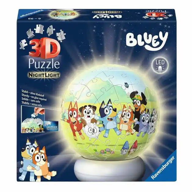 Snelle Levering Ravensburger 3D Puzzel Nachtlamp Bluey - 73st.