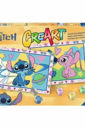 Veilige Betaling Ravensburger CreArt Schilderen op Nummer - Stitch & Angel