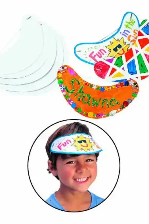Colorations - Maak en Versier je eigen Zonneklep Wit, Set van 24 Exclusieve Aanbieding