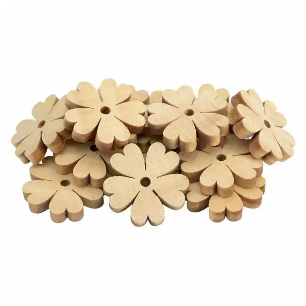 Lage Kosten Colorations - Houten Bloem Decoratie - 20st.