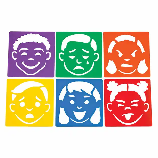 Beperkt Aanbod Colorations - Herbruikbare Emoties Sjablonen - 6st.