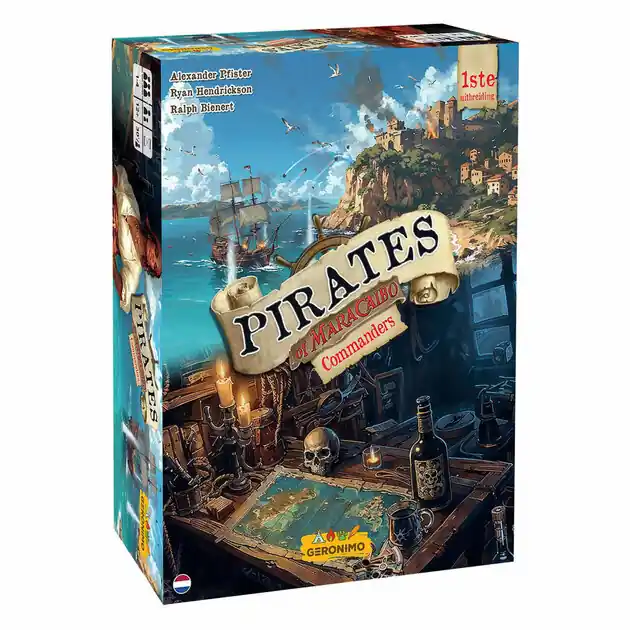Laatste Versie Geronimo Games Bordspel Pirates of Maracaibo Uitbreiding Commanders