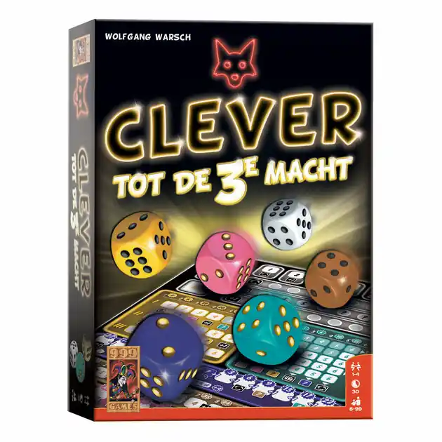 999 Games Clever tot de 3e macht Dobbelspel Koop Vandaag