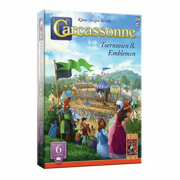 999 Games Carcassonne Toernooien & Emblemen Uitbreiding Hoge Kwaliteit
