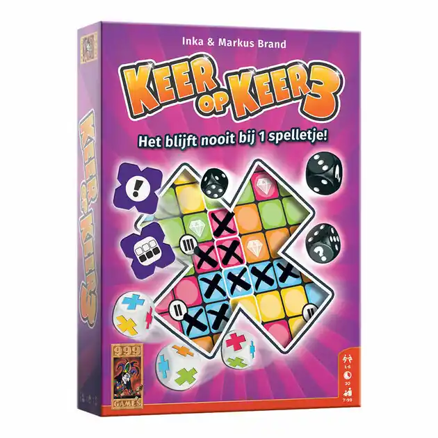 999 Games Keer op Keer 3 - Dobbelspel Uitverkoop