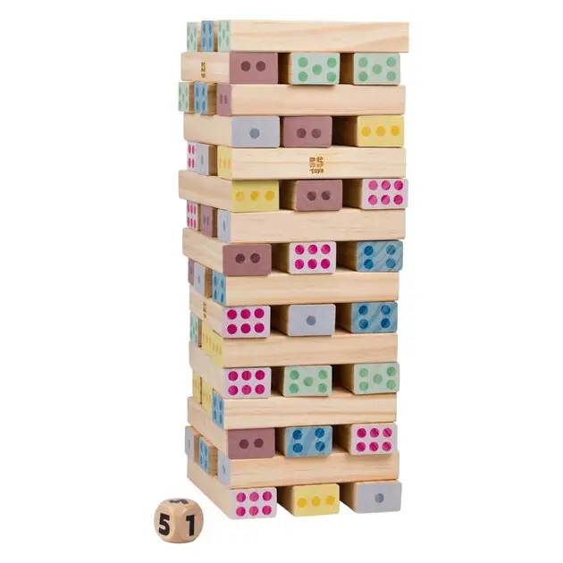 Exclusieve Aanbieding BS Toys Houten Reuzegroot Nummertoren - 46dlg.