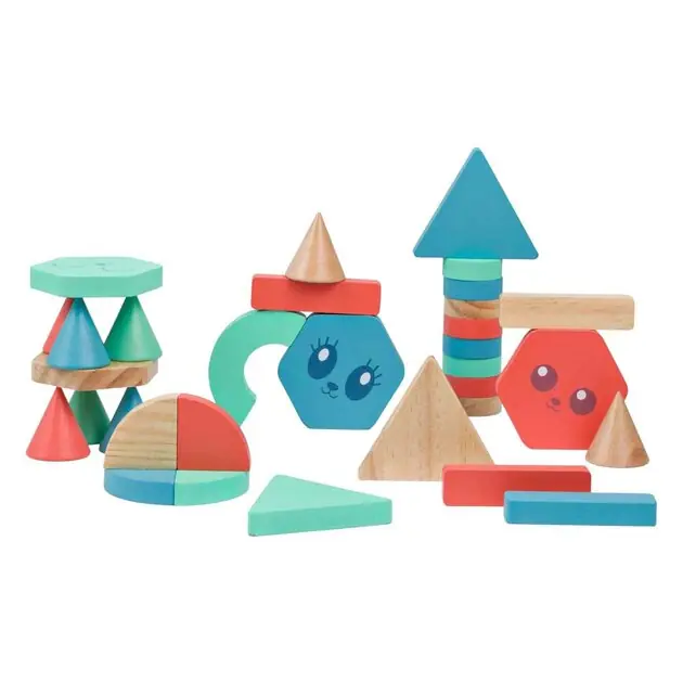 Uitverkoop BS Toys Houten Bouwstenen - 38dlg.